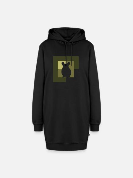 Chinchilla Maus Chinchilla - Hoodie-Kleid - Schwarz