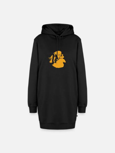 Baumklettern Aufstieg - Hoodie-Kleid - Schwarz