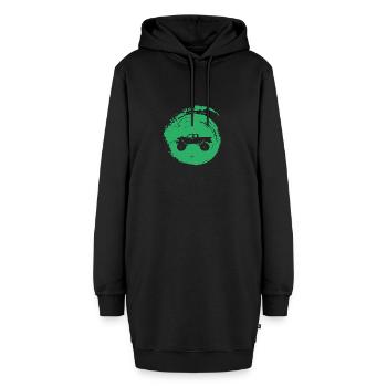 Monstertruck Reifen Gelaende - Hoodie-Kleid - Schwarz - Vorne - AI Model Female 172 light (172cm)