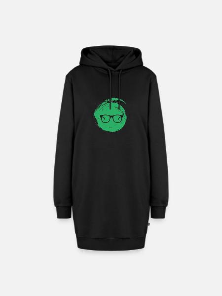 Leseratte Writing Autor - Hoodie-Kleid - Schwarz