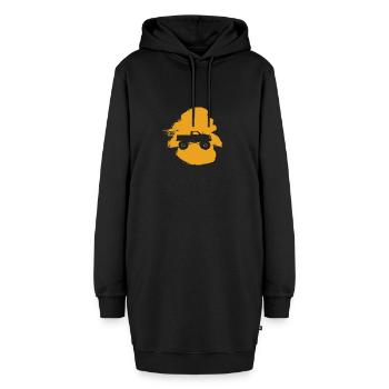 Reifen Motorsport Gelaende - Hoodie-Kleid - Schwarz - Vorne - AI Model Female 172 light (172cm)