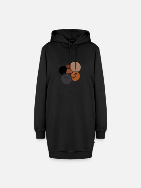 Leseratte Bildung - Hoodie-Kleid - Schwarz