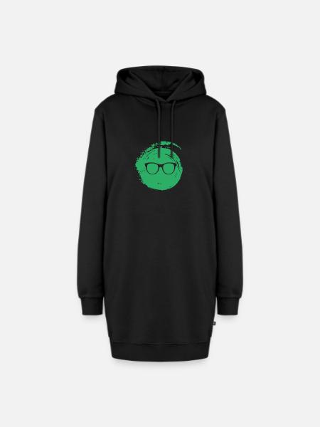 Literatur Leseratte - Hoodie-Kleid - Schwarz