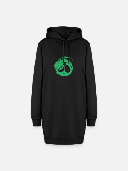 Vegan Speise Veganerin - Hoodie-Kleid - Schwarz