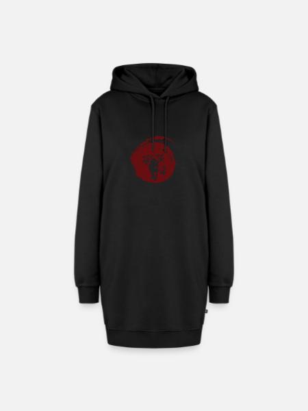 Faultier Müdigkeit Rest - Hoodie-Kleid - Schwarz