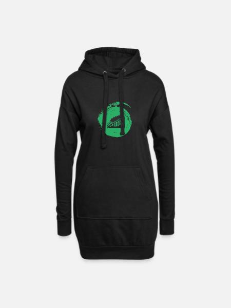 Achterbahn Maßkrug Lukas - Hoodie-Kleid - Schwarz