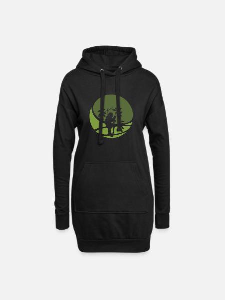 Rest Schlafen Faul - Hoodie-Kleid - Schwarz
