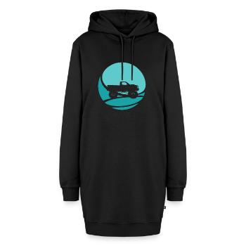 Reifen Gelaende Motorsport - Hoodie-Kleid - Schwarz - Vorne - AI Model Female 172 light (172cm)
