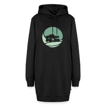 Monstertruck Gelaende Reifen - Hoodie-Kleid - Schwarz - Vorne - AI Model Female 172 light (172cm)