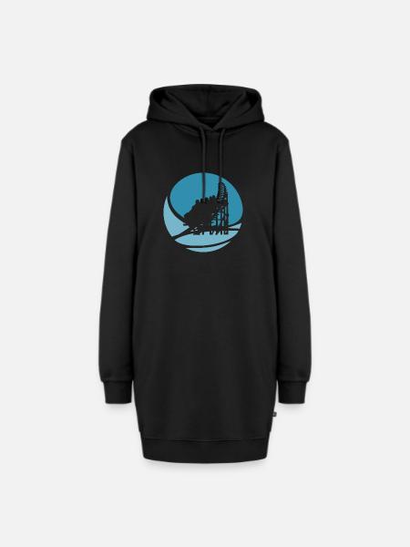 Riesenrad Achterbahn Festzelt - Hoodie-Kleid - Schwarz