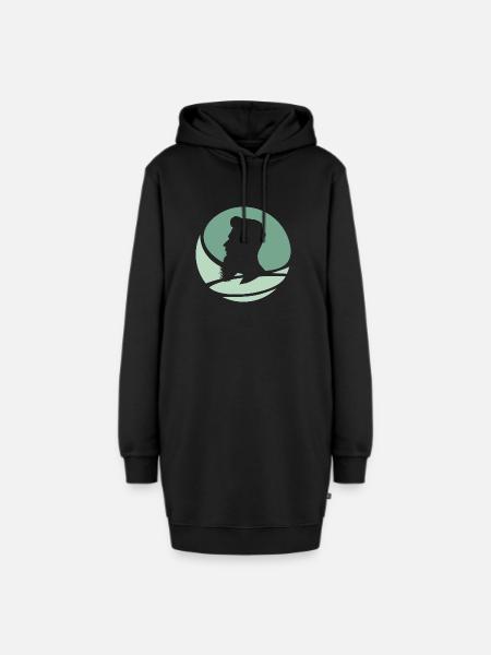 Gesichtsbehaarung - Hoodie-Kleid - Schwarz