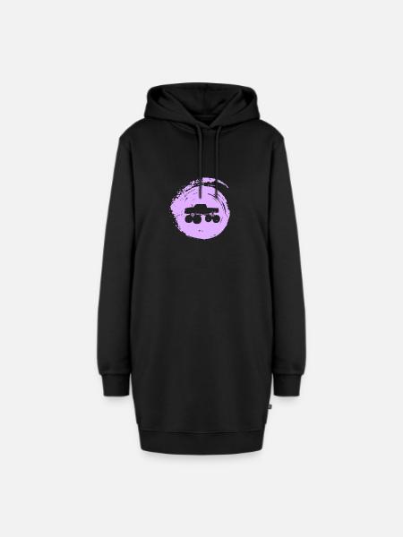 Reifen Gelaendewagen - Hoodie-Kleid - Schwarz