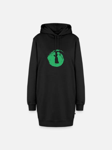 Leseratte Roman Literatur - Hoodie-Kleid - Schwarz