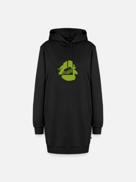 Achterbahn rollercoaster - Hoodie-Kleid - Schwarz