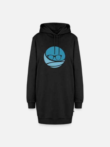 Buch Writing - Hoodie-Kleid - Schwarz