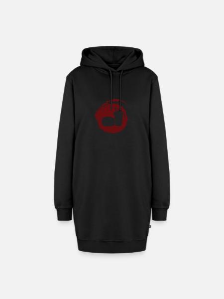 Imbisswagen Mahlzeit Burger - Hoodie-Kleid - Schwarz