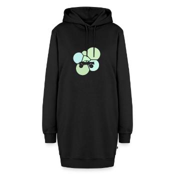 Monstertruck Gelaende Geländefahrer - Hoodie-Kleid - Schwarz - Vorne - AI Model Female 172 light (172cm)