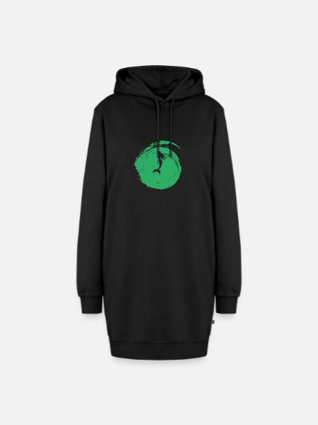 Meerjungfrau Neptun - Hoodie-Kleid - Schwarz