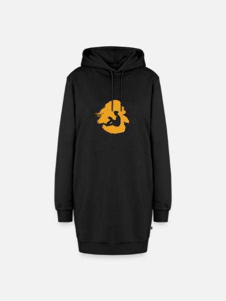 Leseratte Writing Bildung - Hoodie-Kleid - Schwarz