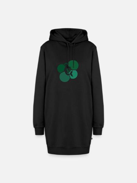 Seekuh Aquarium Flosse - Hoodie-Kleid - Schwarz
