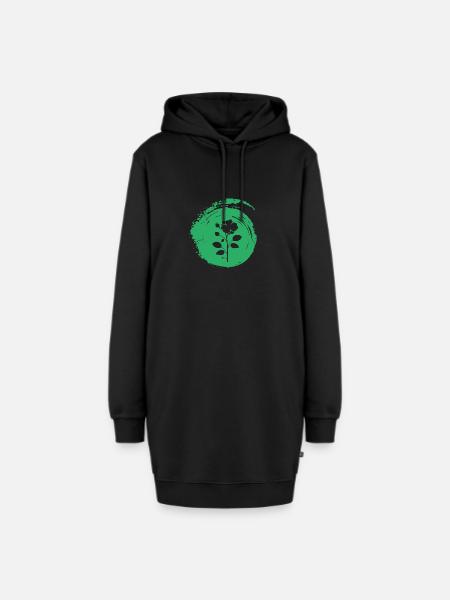 Floristik Botanisch Garten - Hoodie-Kleid - Schwarz