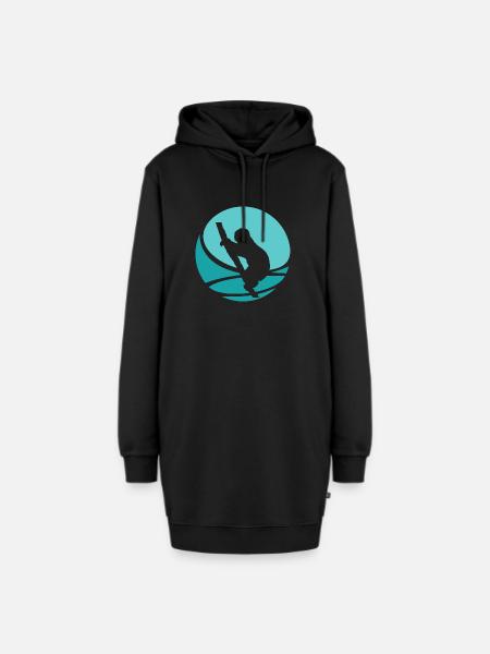 Rest Chill - Hoodie-Kleid - Schwarz