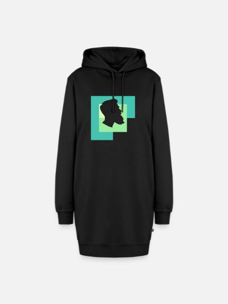 Bart Baertig - Hoodie-Kleid - Schwarz