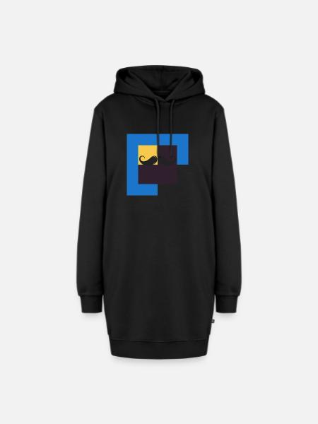 Bart Gesichtsbehaarung November - Hoodie-Kleid - Schwarz