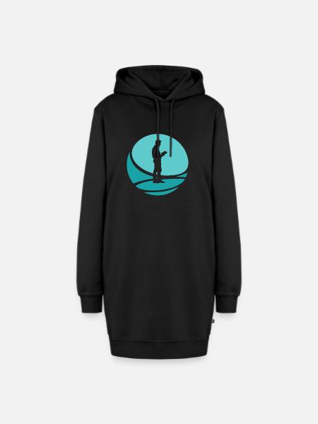Leseratte Autor - Hoodie-Kleid - Schwarz