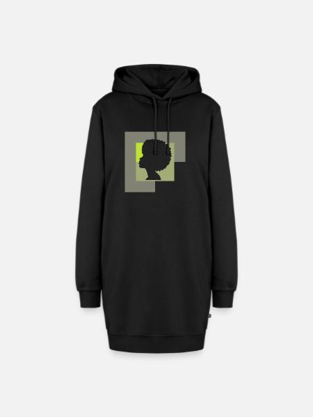 Soul Afro 70s - Hoodie-Kleid - Schwarz