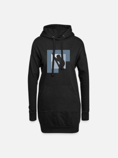 Rest Faultier Faul - Hoodie-Kleid - Schwarz
