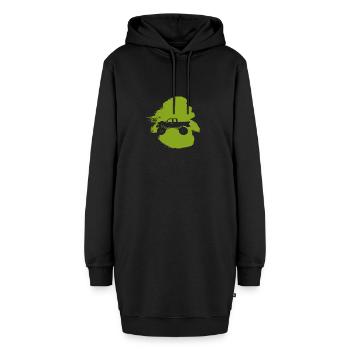 Monstertruck Jeep Gelaende - Hoodie-Kleid - Schwarz - Vorne - AI Model Female 172 light (172cm)