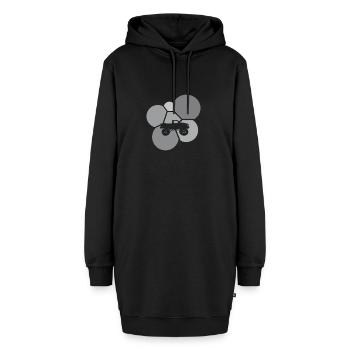 Reifen Gelaende Offroad - Hoodie-Kleid - Schwarz - Vorne - AI Model Female 172 light (172cm)