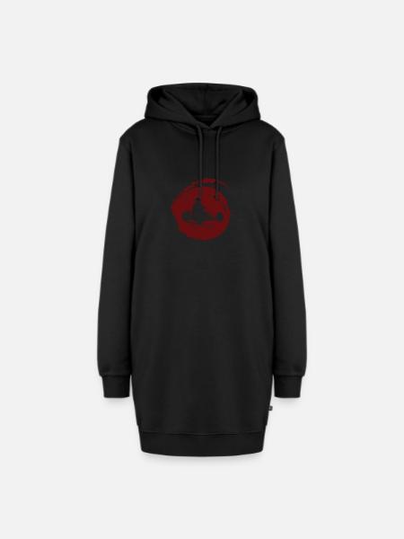 Rennfahrer Turbo - Hoodie-Kleid - Schwarz