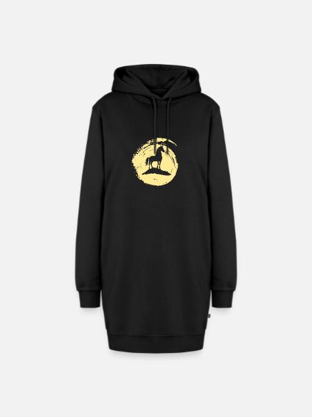 Mythisch Einhorn Fabel - Hoodie-Kleid - Schwarz