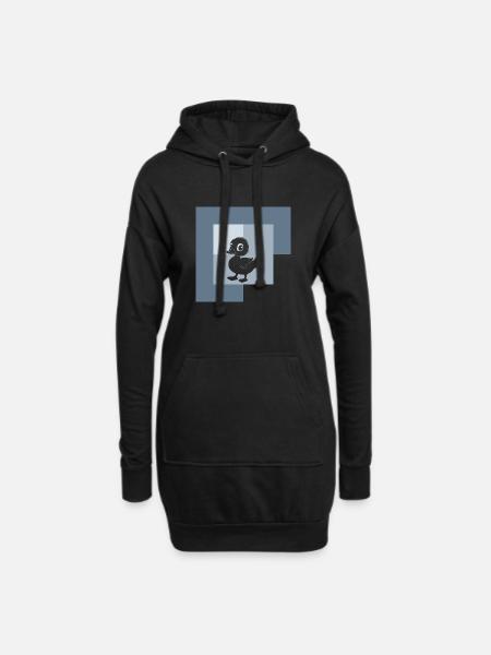 Quak Schnabel - Hoodie-Kleid - Schwarz