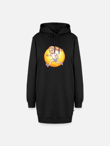 Laufen Läufer - Hoodie-Kleid - Schwarz