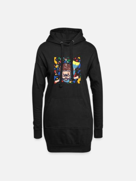 Tauchen Schnorchel - Hoodie-Kleid - Schwarz