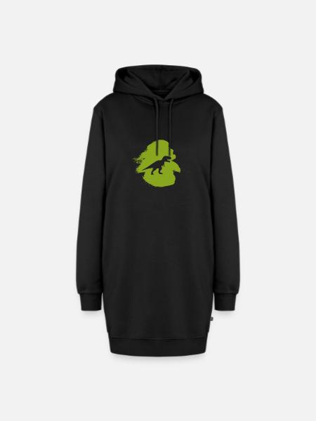 Dinosaurier Reptil - Hoodie-Kleid - Schwarz