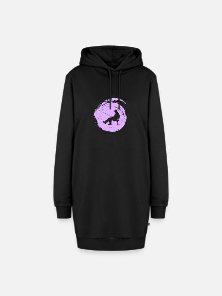 Fischer Angelrute - Hoodie-Kleid - Schwarz