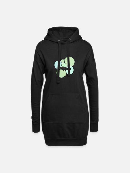 Autorennen Auto - Hoodie-Kleid - Schwarz