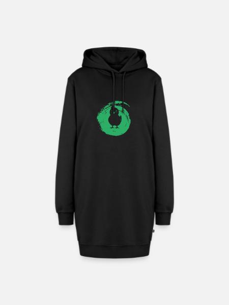 Hühnerstall Federvieh Kücken - Hoodie-Kleid - Schwarz