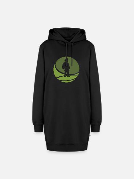 Feuerwehr Einsatz - Hoodie-Kleid - Schwarz