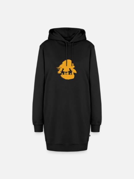 Brettspiele Taktik Gemeinschaftsspiel - Hoodie-Kleid - Schwarz