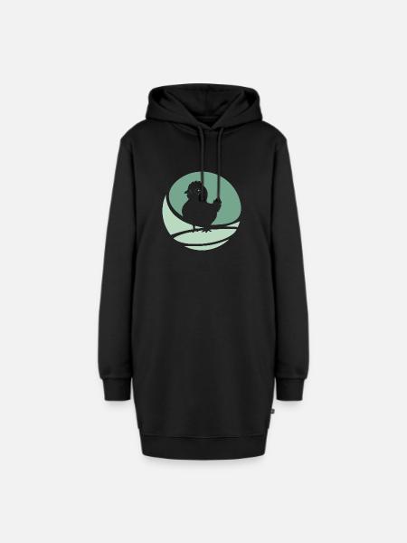Hühnerstall Ei Geflügel - Hoodie-Kleid - Schwarz