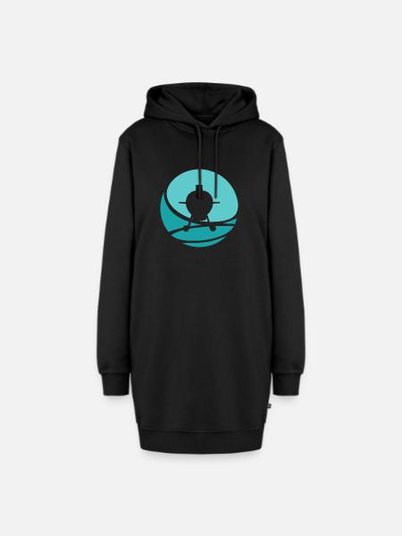 BBQ Grillfleisch - Hoodie-Kleid - Schwarz