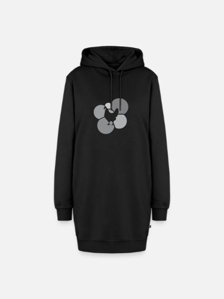 Huhn Hühnchen Federvieh - Hoodie-Kleid - Schwarz