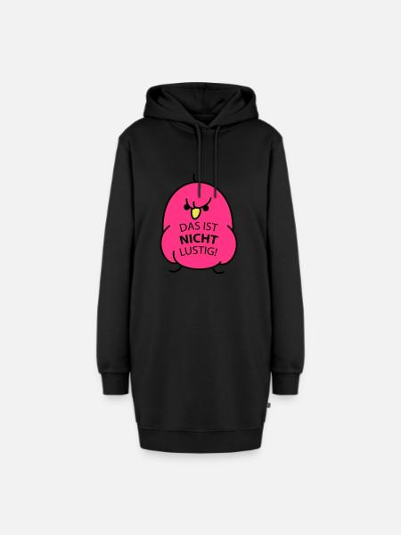 nicht lustig - Hoodie-Kleid - Schwarz