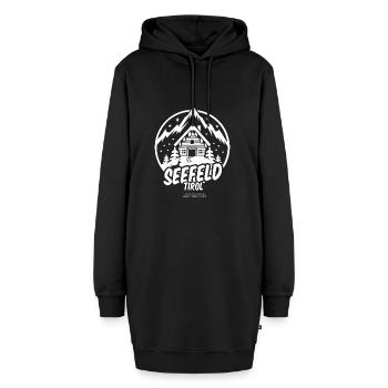 Seefeld Tirol Österreich Ski T Shirt Design - Hoodie-Kleid - Schwarz - Vorne