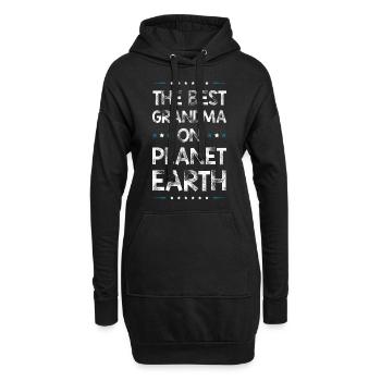 Beste Oma Spruch - Hoodie-Kleid - Schwarz - Vorne